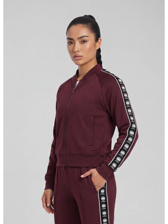 PITBULL PITBULL Bluza VERONA Bordowy Regular Fit