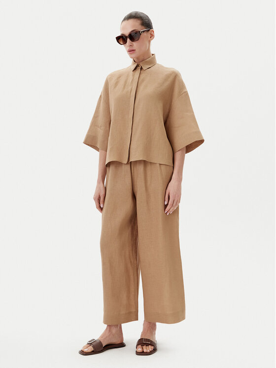 Max Mara Max Mara Koszula Mirano 2516111028 Beżowy Relaxed Fit