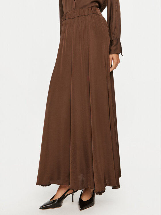 ViCOLO Gonna maxi TS0191 Marrone Regular Fit, taglia : S