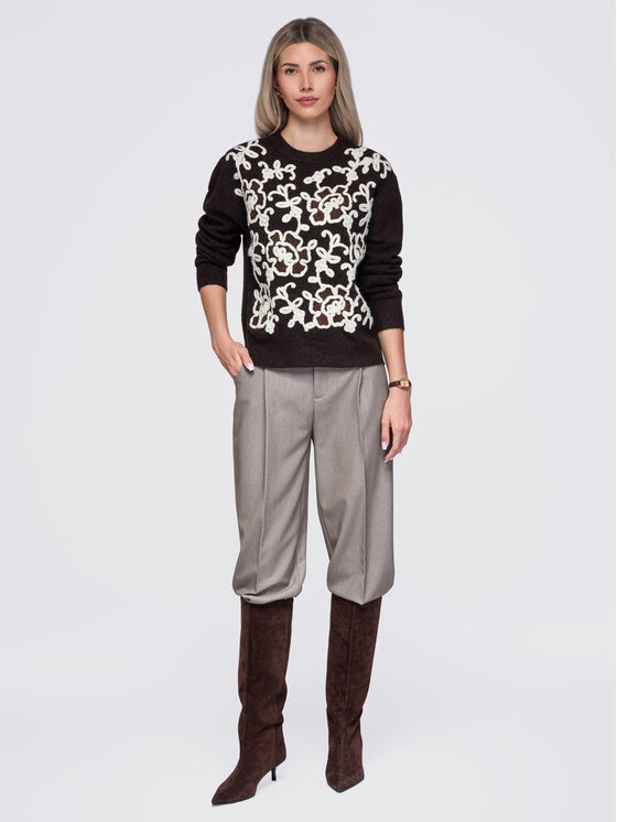 Ombre Ombre Svetr OW-SW-E0036 Hnědá Regular Fit