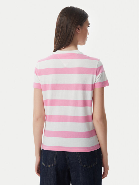 Tommy Jeans Tommy Jeans T-Shirt Flag DW0DW23801 Ανοιχτό ροζ Regular Fit