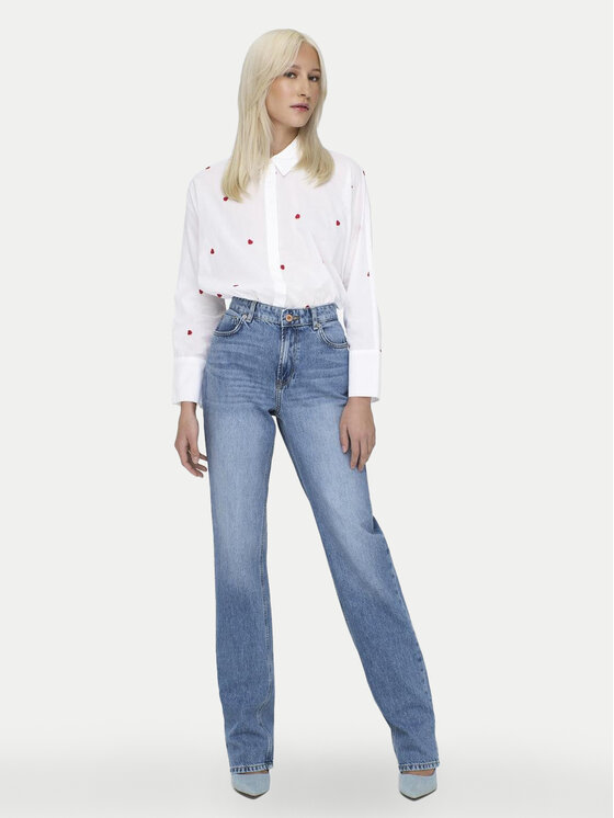 ONLY ONLY Koszula New 15283743 Biały Box Fit