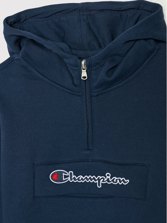 Felpa Half Zip 305768 Blu scuro Regular Fit