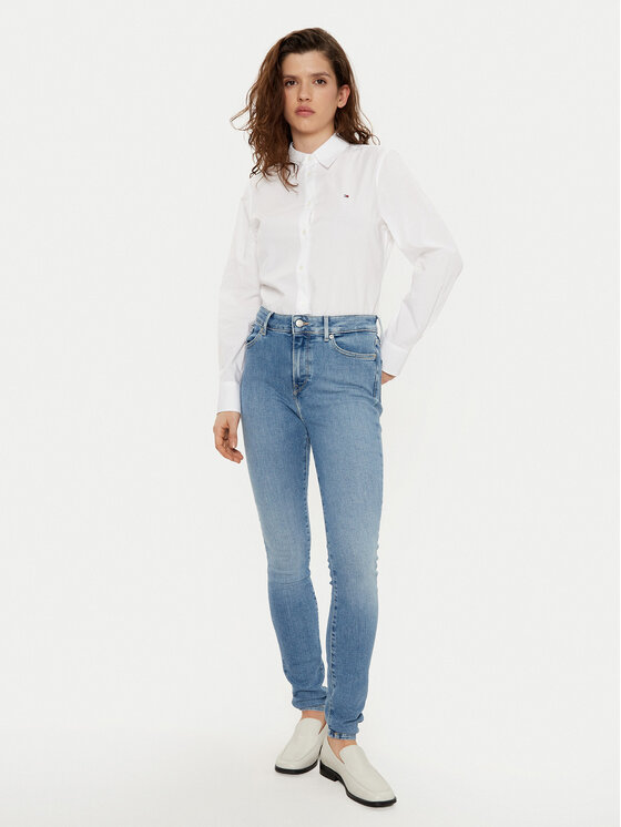Tommy Hilfiger Tommy Hilfiger Marškiniai WW0WW43577 Balta Regular Fit