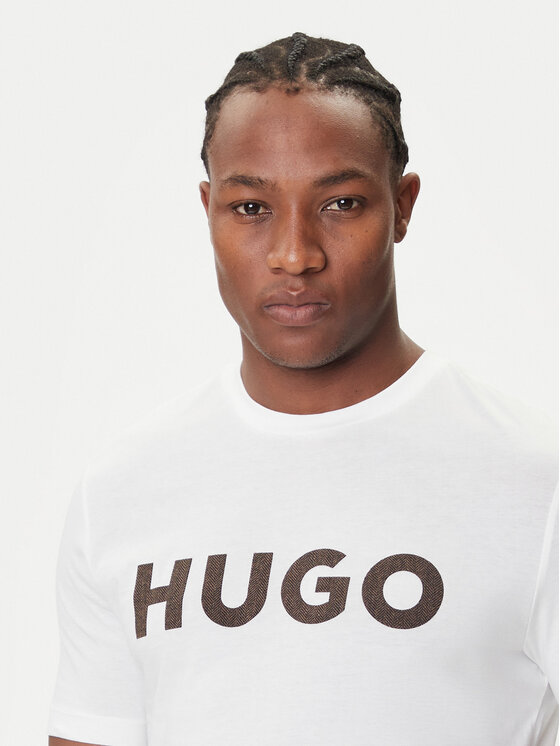 HUGO HUGO Тишърт Dulivio 50542737 Бял Regular Fit