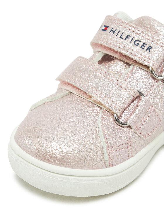 Tommy Hilfiger Tommy Hilfiger Laisvalaikio batai Flag Low Cut Velcro Sneaker T1A9-33725-0745 M Rožinė