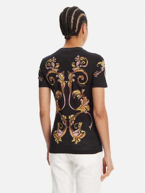 Versace Jeans Couture Versace Jeans Couture Marškinėliai 78HAH6P8 Juoda Slim Fit