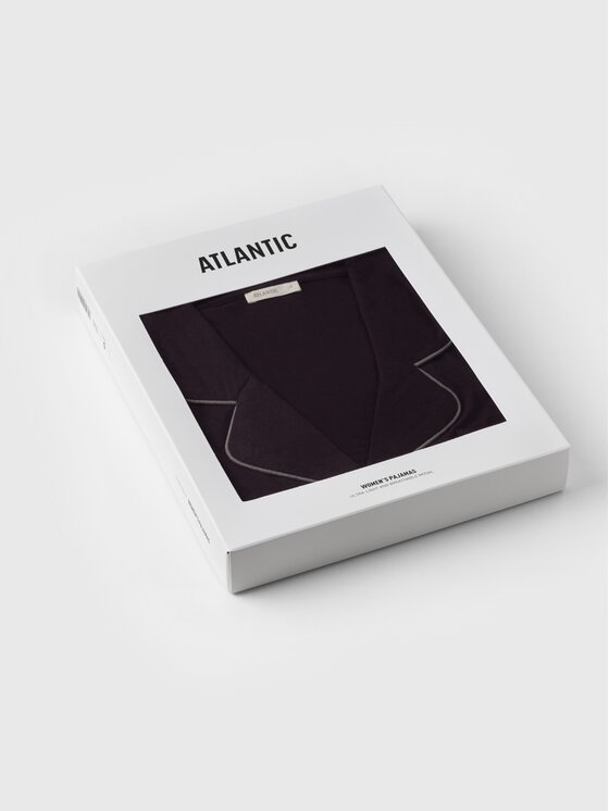 Atlantic Atlantic Piżama NLP-496-WINO krótka Bordowy Regular Fit