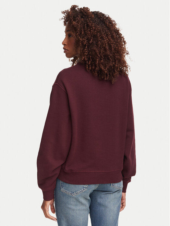 Tommy Hilfiger Tommy Hilfiger Μπλούζα Script Terry WW0WW52355 Μπορντό Regular Fit