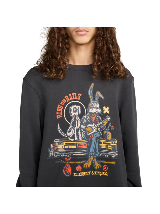 Element Element Sweatshirt Timber Aboard Cr ELYSF00311 Schwarz Regular Fit