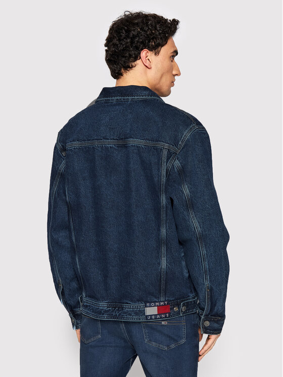 Tommy Jeans Jeansjacke Trucker DM0DM12458 Dunkelblau Oversize  