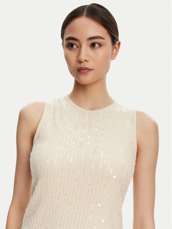 Marella Marella Abito da cocktail Addetto 2523326024 Écru Regular Fit