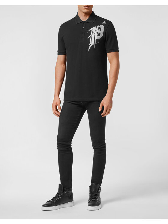 PHILIPP PLEIN PHILIPP PLEIN Polo 12853 Nero Slim Fit