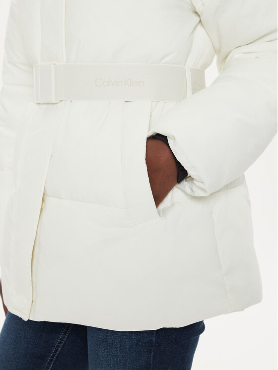 Calvin Klein Jeans Calvin Klein Jeans Geacă de iarnă J20J224107 Écru Relaxed Fit