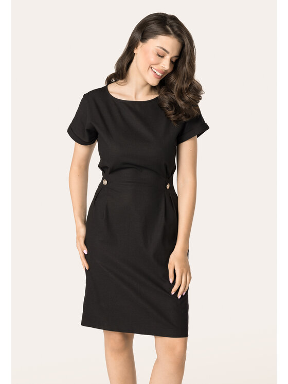 QUIOSQUE QUIOSQUE Každodenní šaty 4UB029 Černá Regular Fit
