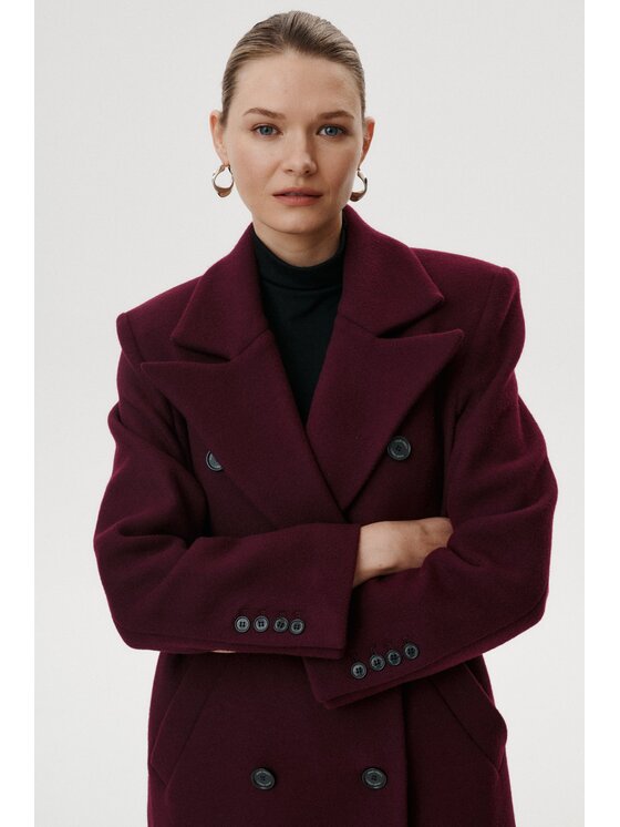 MARI PRETI MARI PRETI Cappotto Caldessa Bordeaux Regular Fit