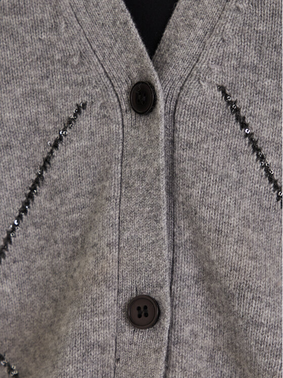 ViCOLO ViCOLO Kardigan 77070F Szary Regular Fit