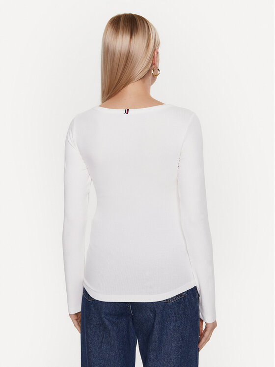 Tommy Hilfiger Tommy Hilfiger Μπλουζάκι WW0WW38869 Λευκό Slim Fit