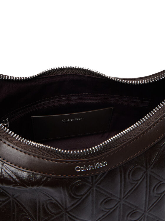 Calvin Klein Calvin Klein Handtasche Emblem Aop Debossed Shoulder Bag LV04F3874G Braun