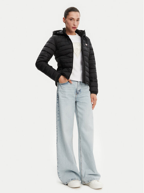 Guess Jeans Guess Jeans Geacă din puf W5RL99 WHAB2 Negru Regular Fit