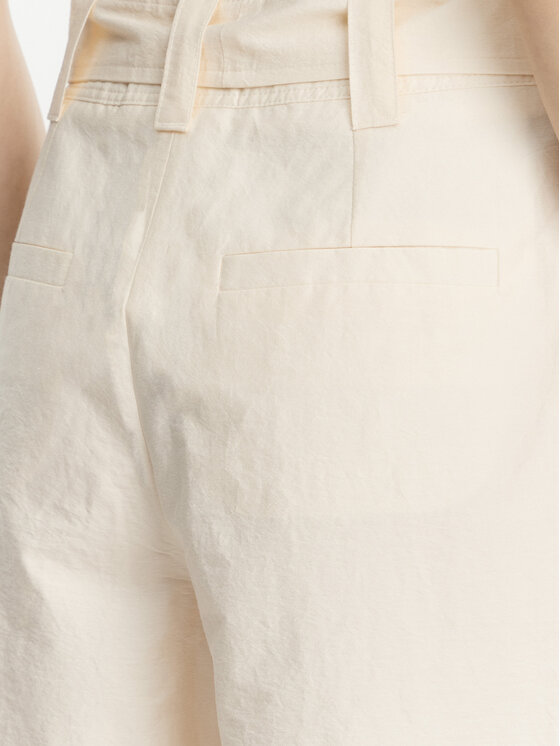 Marella Marella Palazzo kelnės Luca 2513131032 Écru Wide Leg