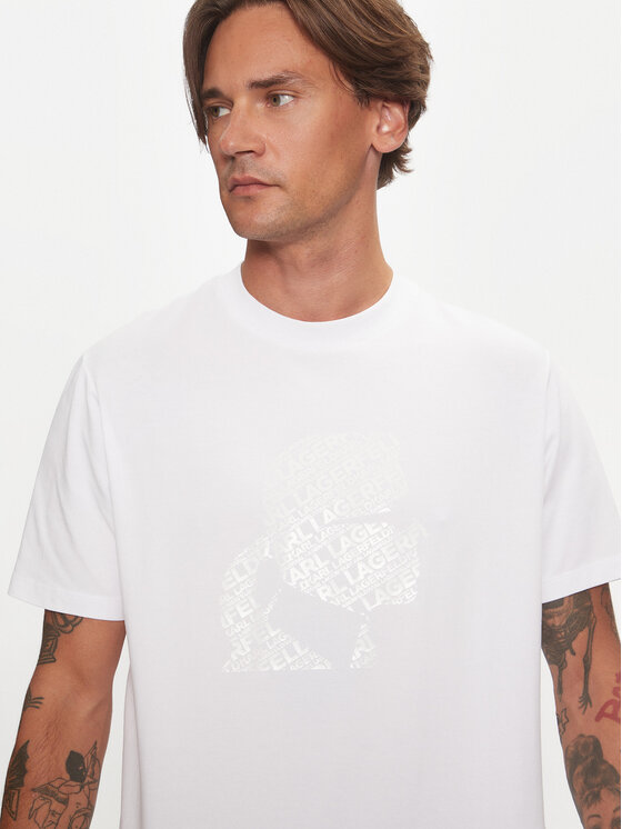 KARL LAGERFELD KARL LAGERFELD Majica 755059 544221 Bela Regular Fit