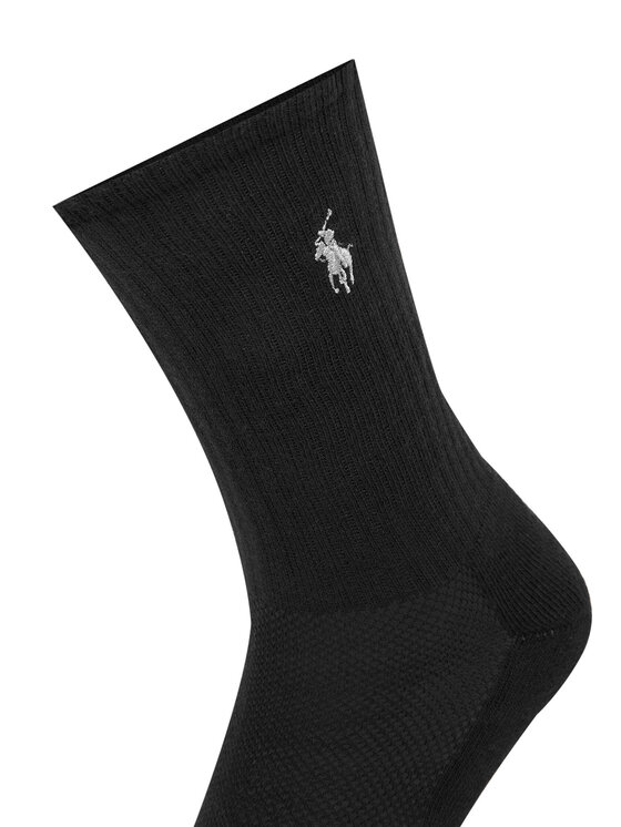 Polo Ralph Lauren Polo Ralph Lauren Набір 3 пар високих жіночих шкарпеток 455918021002 Чорний