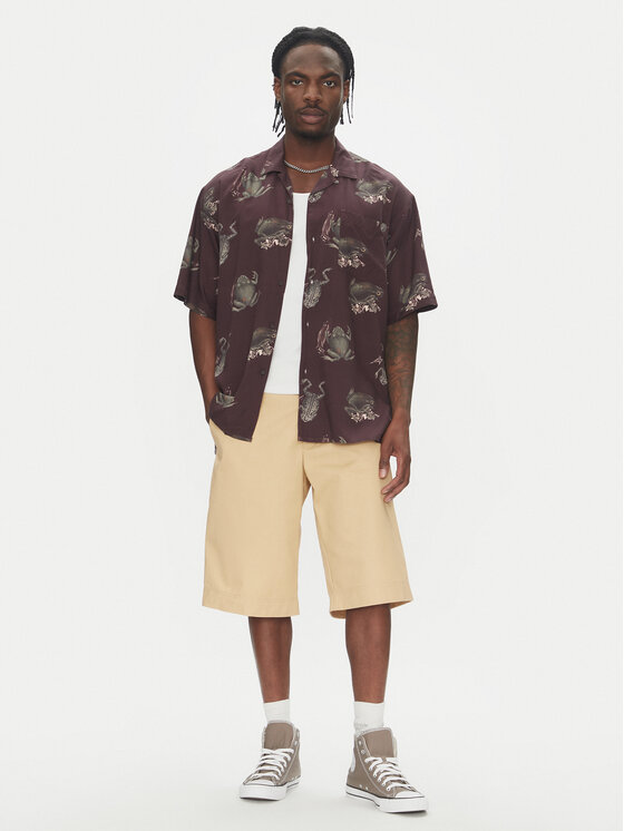Element Element Hemd Resort ELYWT00177 Dunkelrot Regular Fit