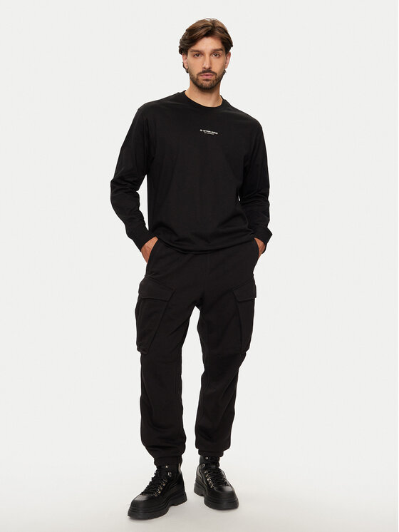 G-Star Raw G-Star Raw Majica dugih rukava Center Chest D25078 C336 6484 Crna Oversize