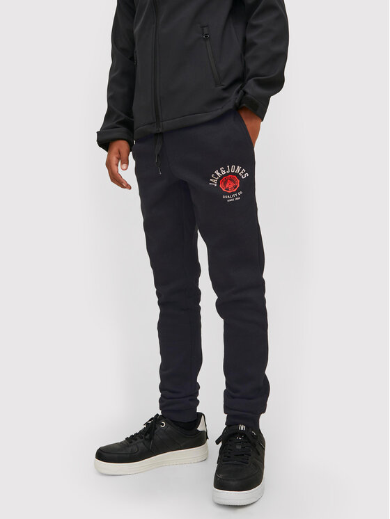Jack&Jones Junior Jack&Jones Junior Teplákové nohavice Logo 12213086 Čierna Regular Fit