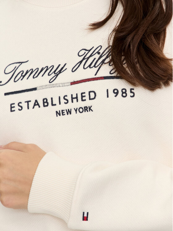 Tommy Hilfiger Tommy Hilfiger Felpa Modern WW0WW43574 Bianco Regular Fit