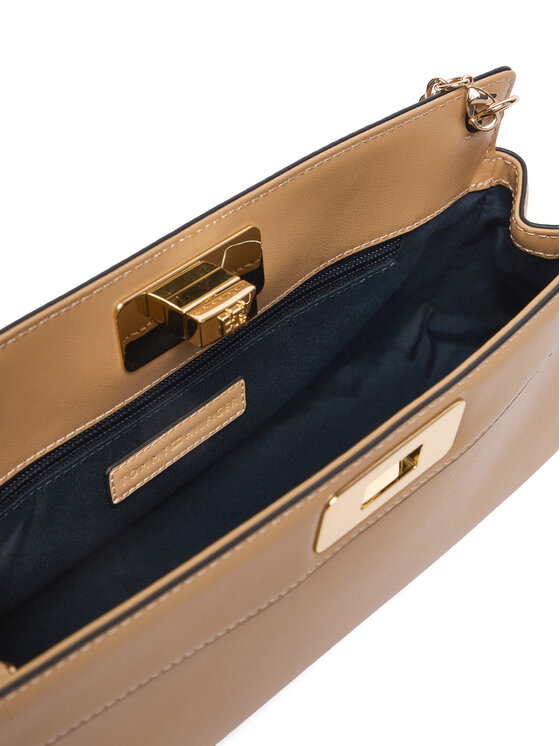Tommy Hilfiger Tommy Hilfiger Torbica Th Modern Clutch AW0AW18727 Svijetlo smeđa