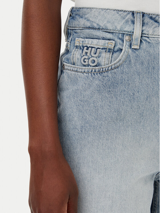 HUGO HUGO Pantaloni scurți de blugi Gelita 50538863 Albastru Relaxed Fit