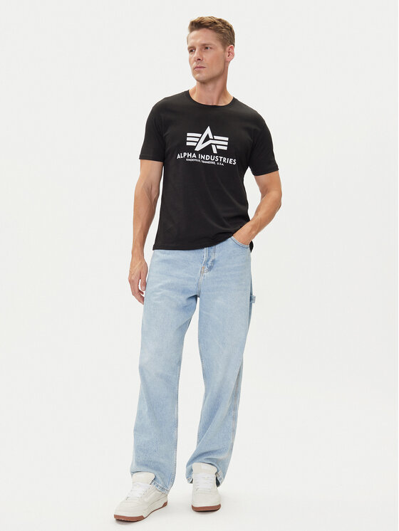 Alpha Industries Alpha Industries Tričko Basic T-Shirt 100501 Čierna Regular Fit
