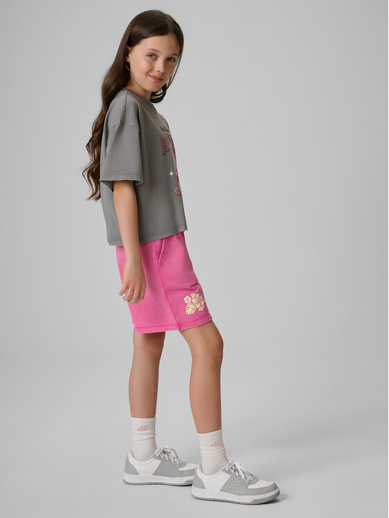 4F 4F Szorty sportowe SUMMER SPLASH Różowy Loose Fit
