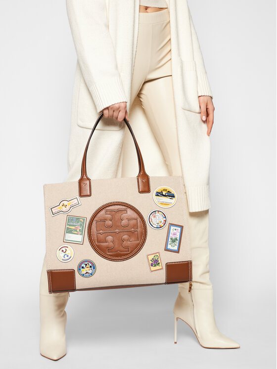 Tory Burch Sac a main Ella Patches Tote 64940 Beige