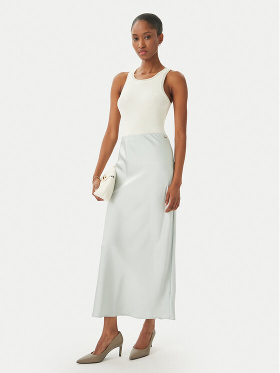 Calvin Klein Calvin Klein Spódnica maxi LV044F621G Zielony Regular Fit