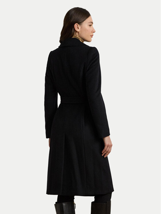 LAUREN RALPH LAUREN LAUREN RALPH LAUREN Gyapjú kabát 297962169001 Fekete Regular Fit