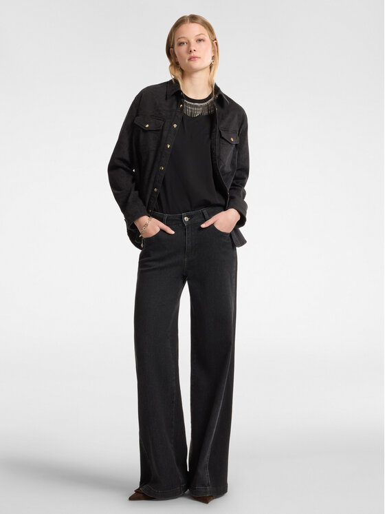 Elena Mirò Elena Mirò Jeans P494P000320N033 Nero Flare Fit