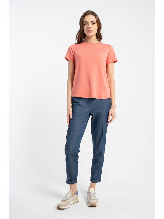 CLICK CLICK Μπλουζάκι 72-009 Κοραλλί Loose Fit