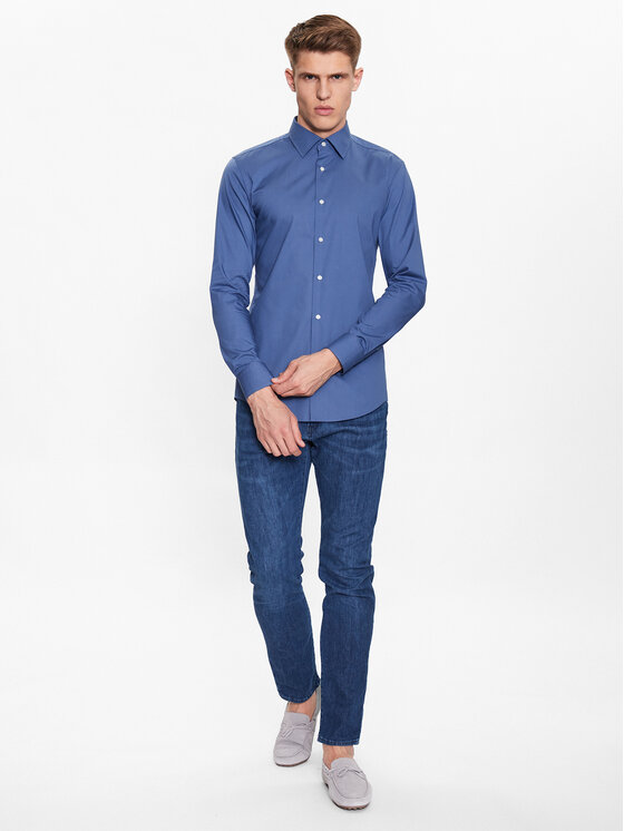 Camicia 50469345 Blu Slim Fit