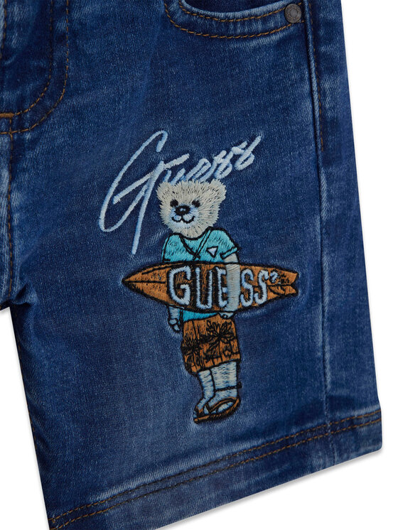 Guess Guess Τζιν σορτσάκια N6GD12 D4CA0 Σκούρο μπλε Regular Fit