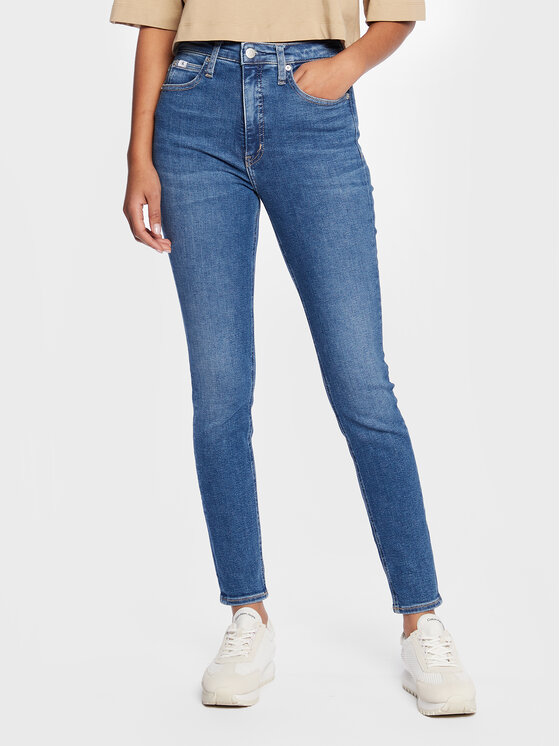 Calvin Klein Jeans Jeans hlače J20J220193 Modra Skinny Fit