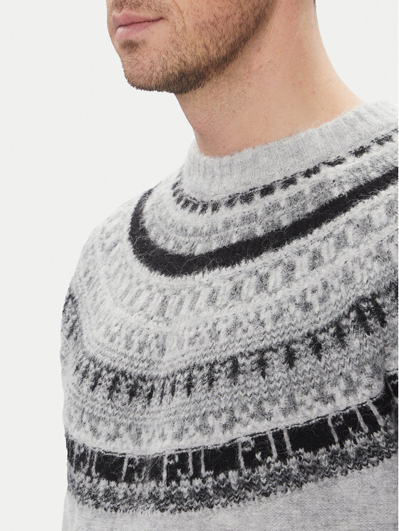 Pepe Jeans Pepe Jeans Пуловер Fairisle PM702504 Сив Regular Fit