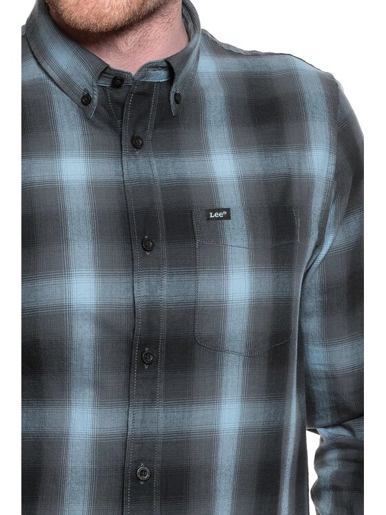 Lee Lee Camicia BUTTON DOWN Grigio Regular Fit