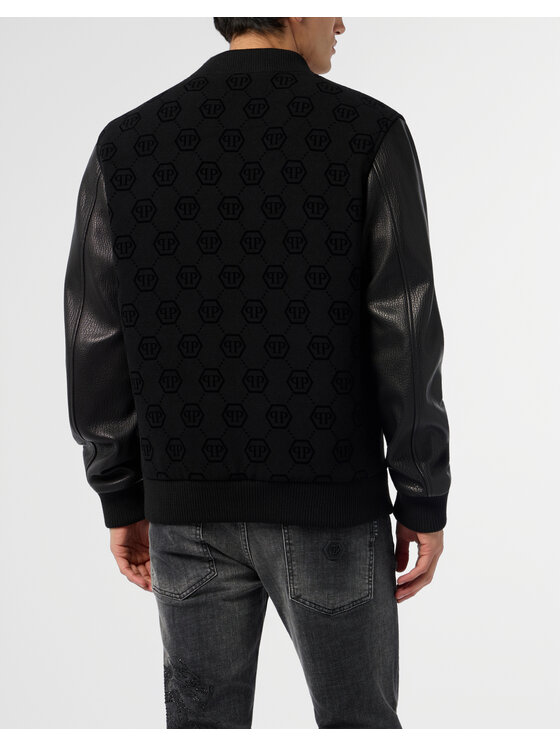 PHILIPP PLEIN PHILIPP PLEIN Kurtka bomber 29814 Czarny Regular Fit