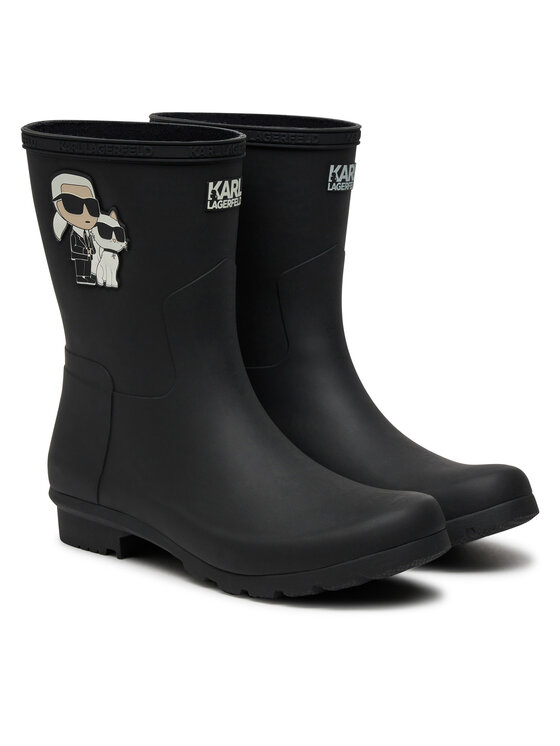 KARL LAGERFELD KARL LAGERFELD Гумени ботуши KL47073T Черен