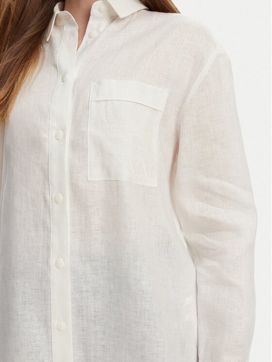 Max Mara Leisure Max Mara Leisure Πουκάμισο Noel 2516111018 Λευκό Regular Fit