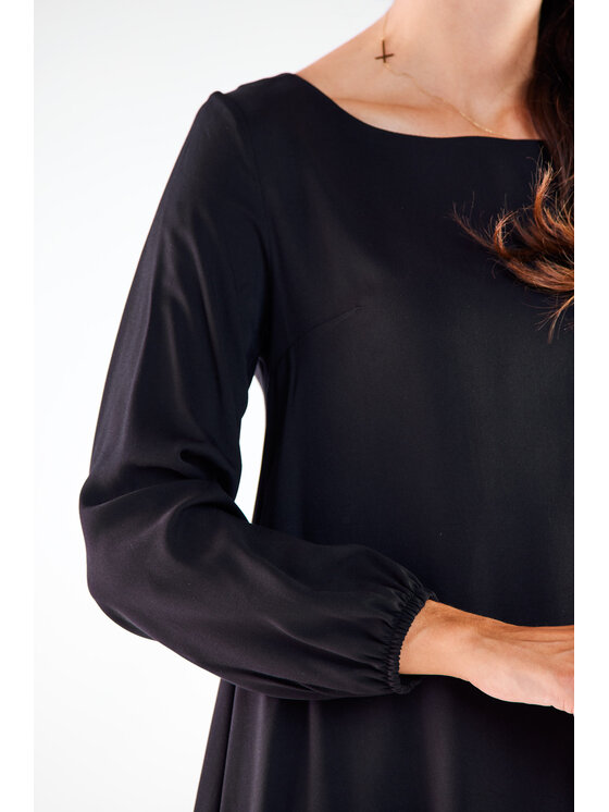 Awama Awama Vestito estivo A524 Nero Basic Fit