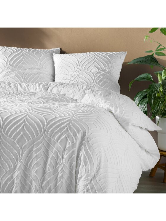MIAhome MIAhome Komplet pościeli z tuftowanym wzorem 240x220 cm TIPLU biały Biały